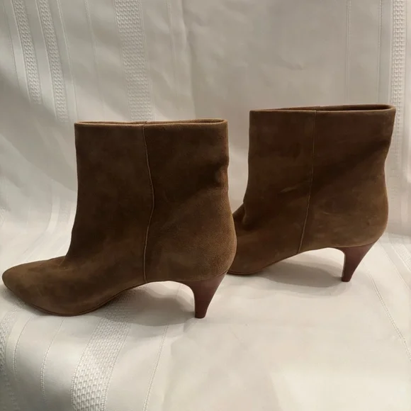 Dolce Vita Tan Suede Heeled Ankle Boots 7.5 - Picture 6 of 7